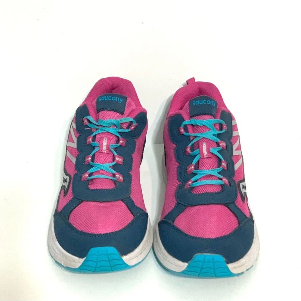 Saucony Dash Navy Pink Youth Shoes Sneakers Size 6 Blue Silver